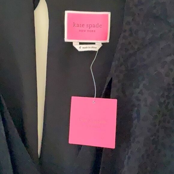 KATE SPADE NWT TIE FRONT JUMPSUIT BLACK SIZE 6 - Picture 8 of 13
